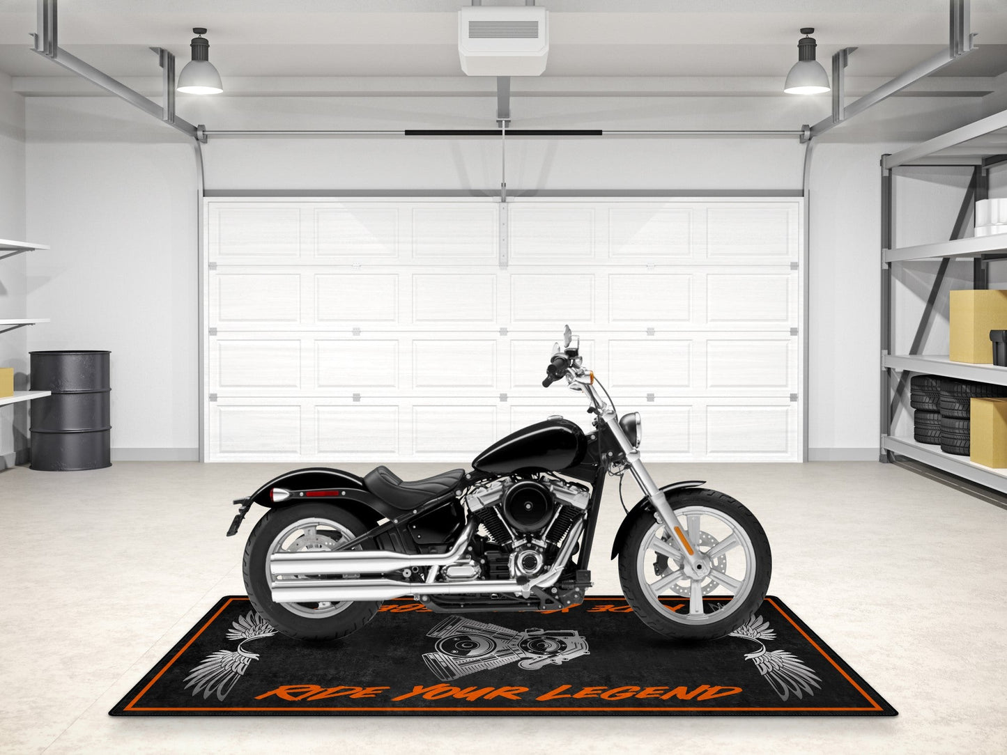 MPM Motorcycle Mat for Cruiser Motorcycle "Ride Your Legend" - MM7303