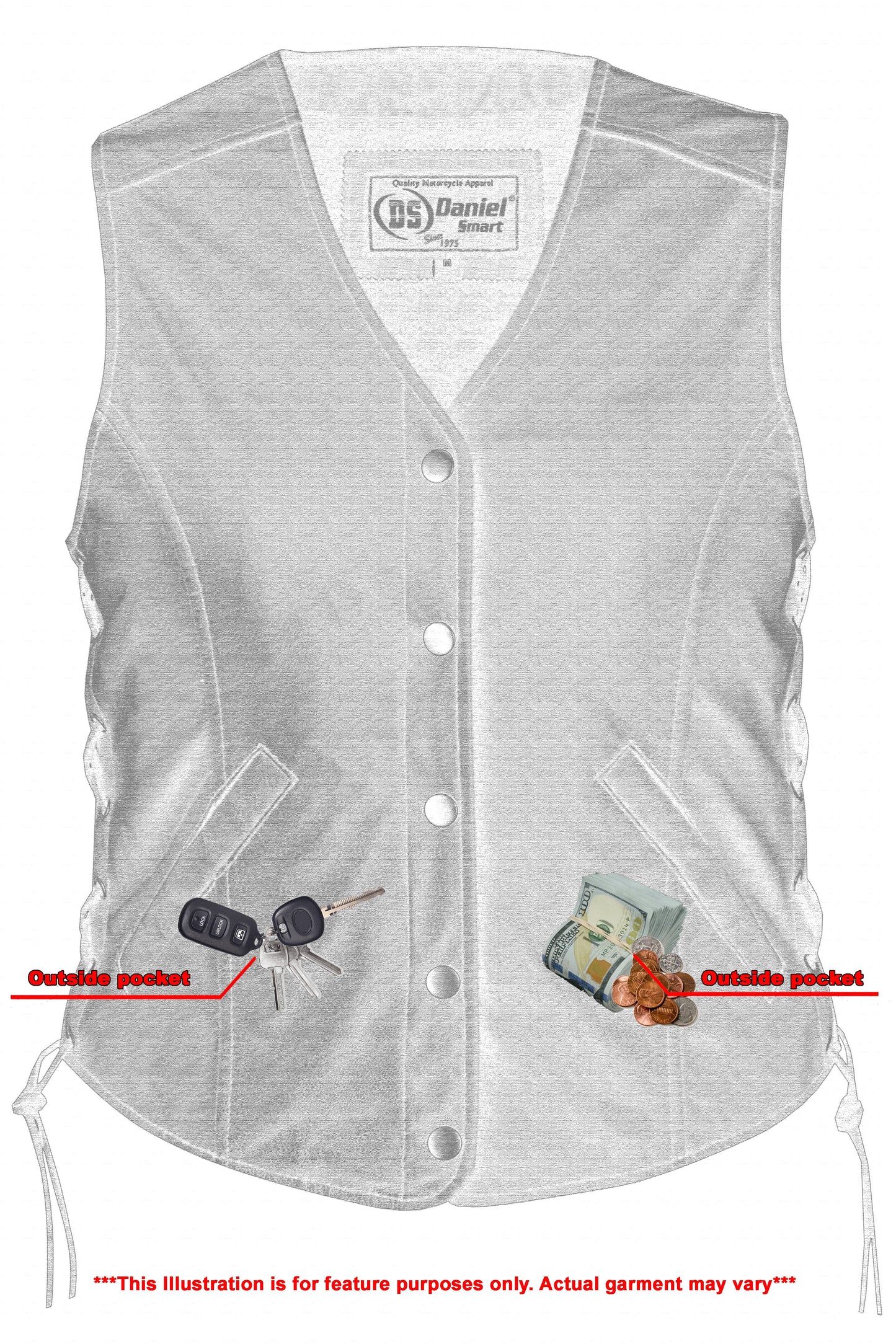 Women's Light Weight Open Neck Vest