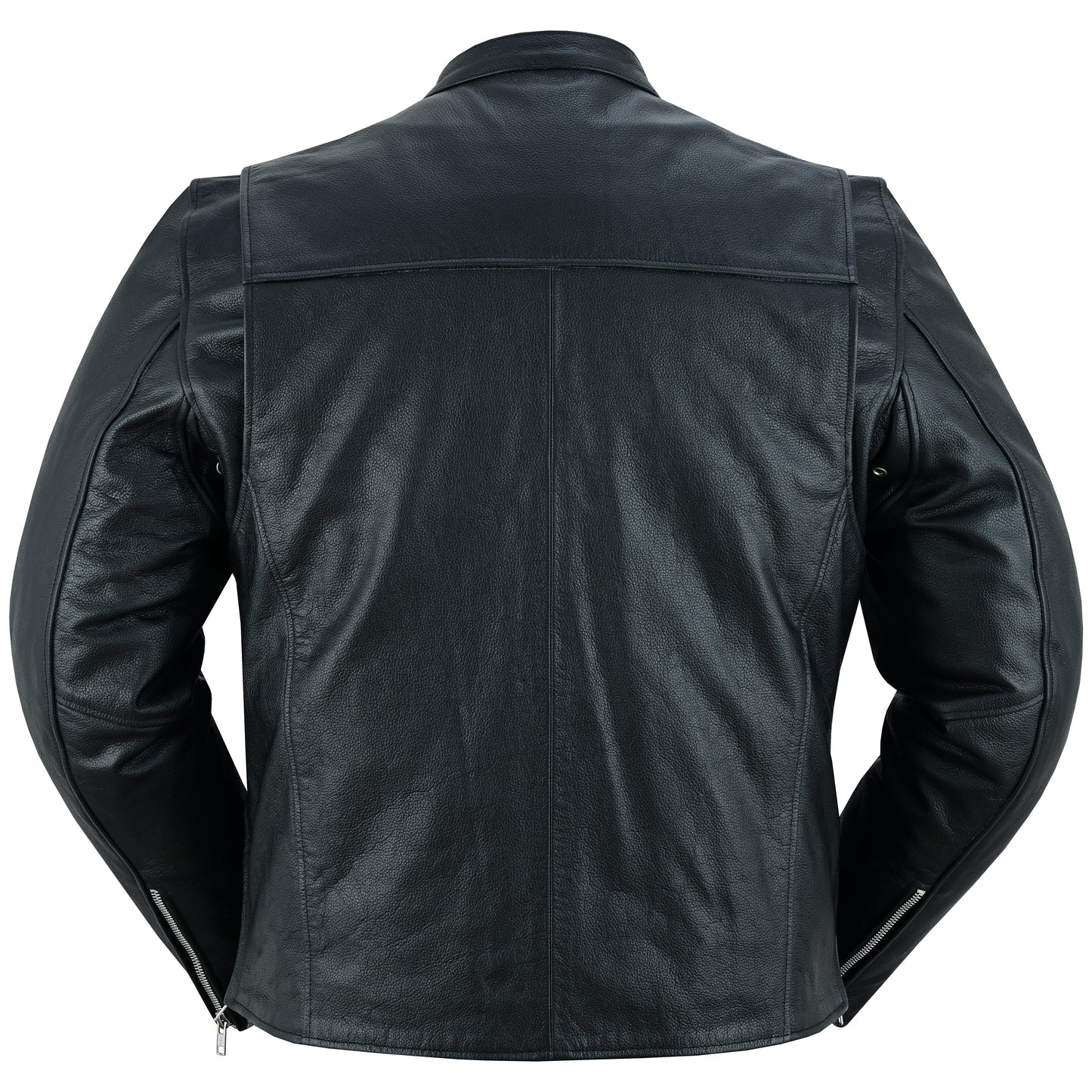 Men's Classic Black Scooter Leather Jacket
