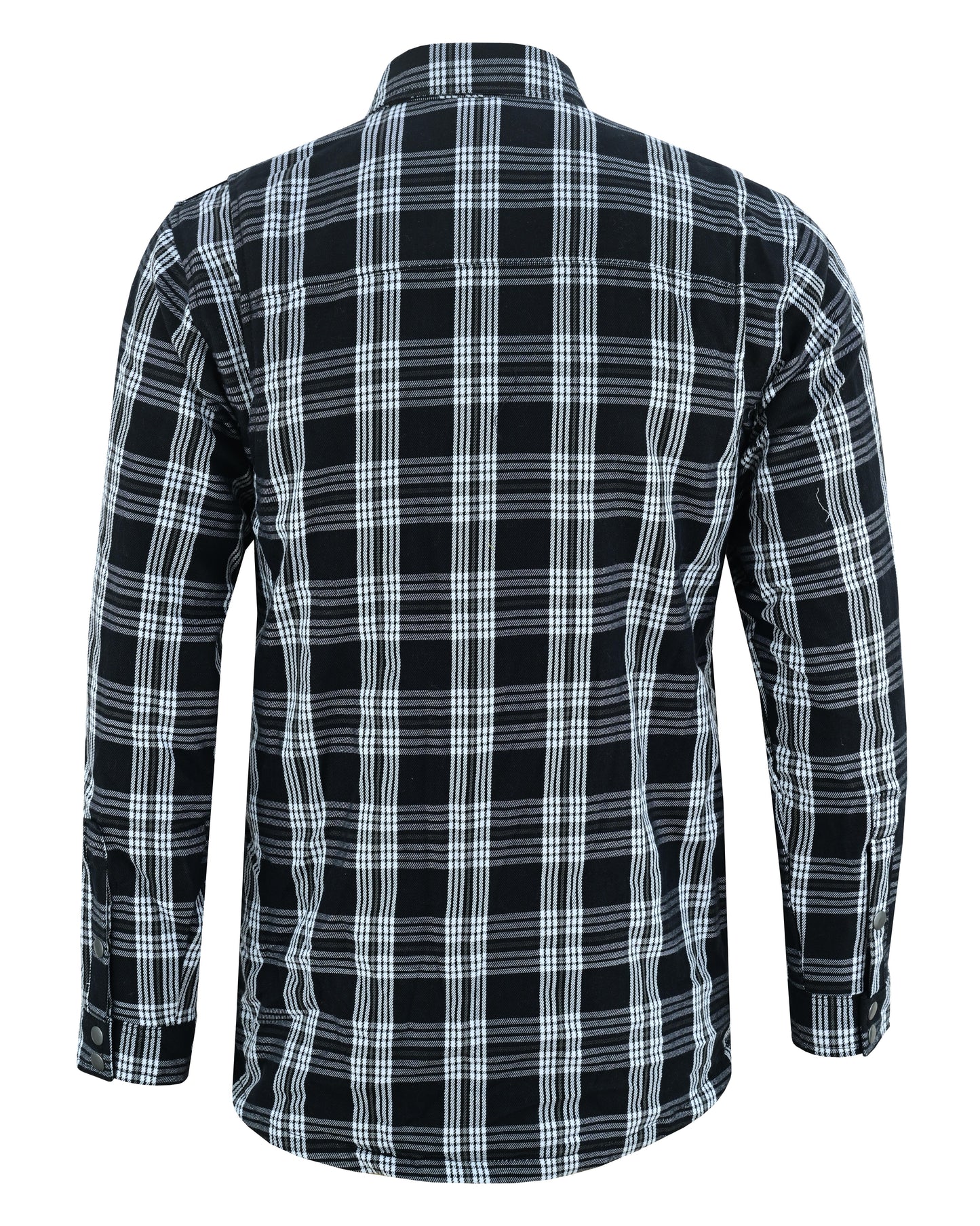 Checkered Men's Armored Black and White Flannel Shirt