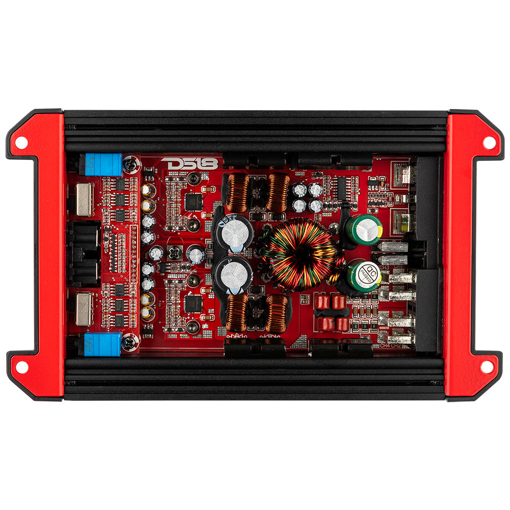 GEN-X Full-Range Class D 4-Channel Amplifier 4 x 90 Watts Rms @ 4-ohm