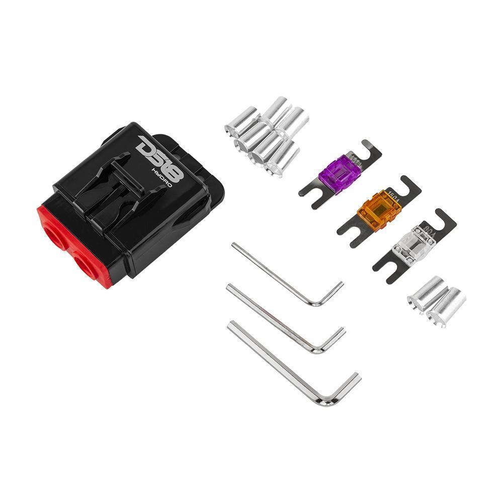Marine Grade Fuse Holder 4-GA, Fuses Included