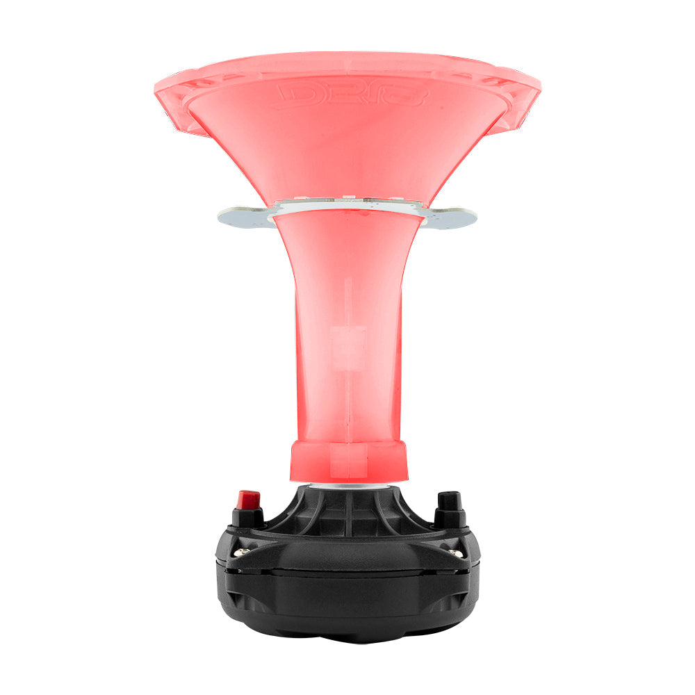 DS18 PRO-HA110CL Twist On 1" 110° 6.14" Depth Plastic Horn Clear with RGB LED Lights