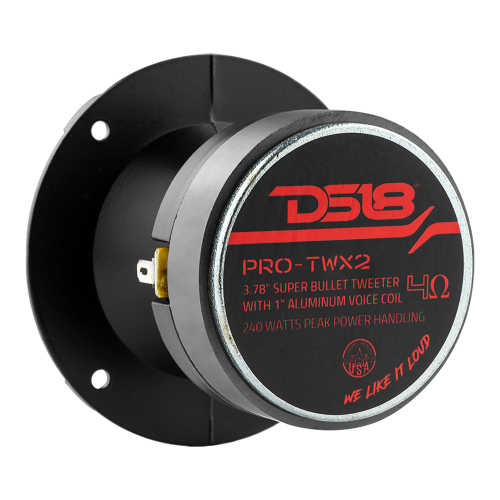 3.8" Super Bullet Tweeter 120 Watts 1" Aluminum 4-Ohm Vc