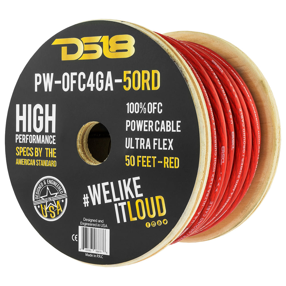 4-GA 100% OFC Ground, Power Cable, 50 Feet