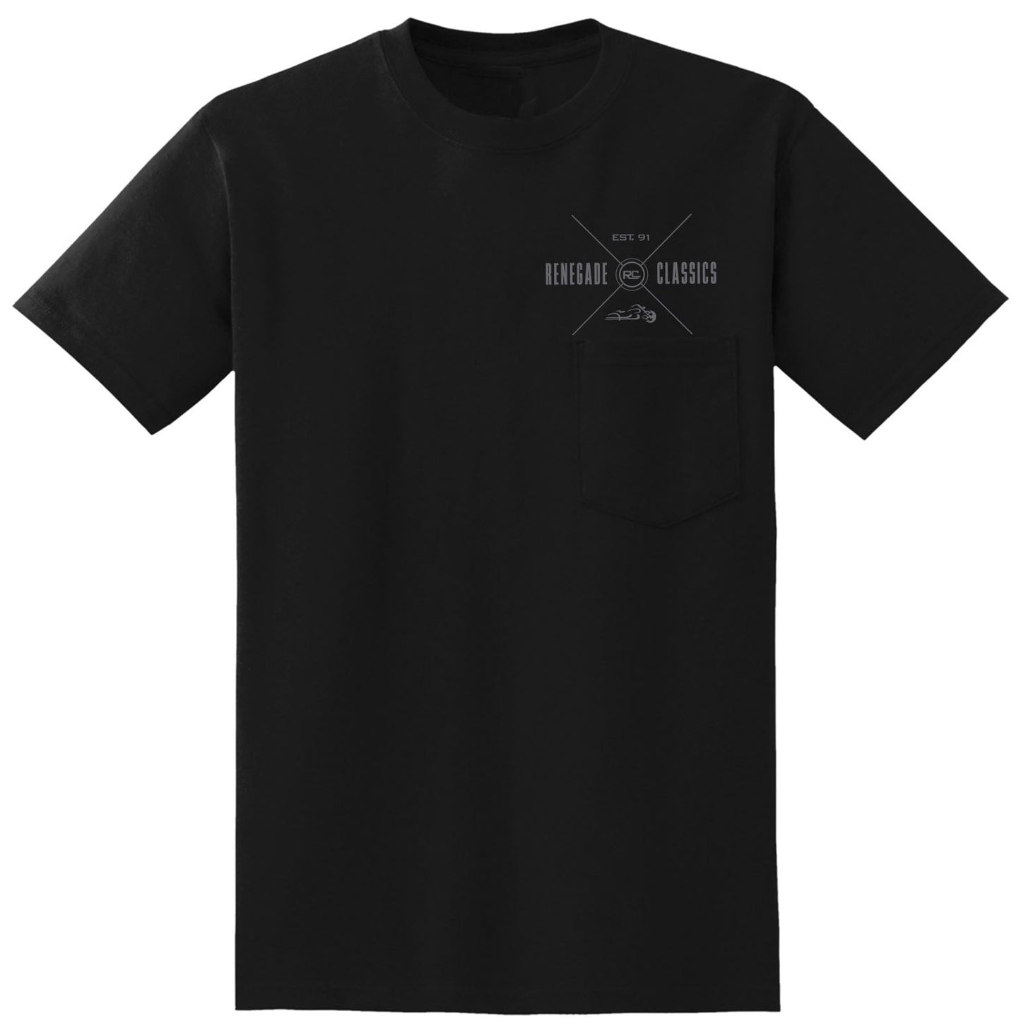 RC Handlebar Black Mens Motorcycle T-Shirt