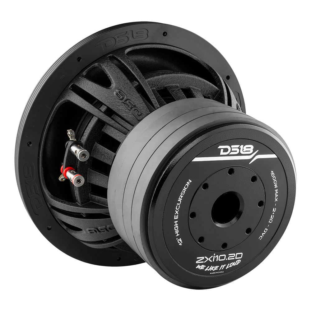 ZXI 10" High Excursion Subwoofer Quad Stacked Magnets 800 Watts Rms DVC 2-Ohm
