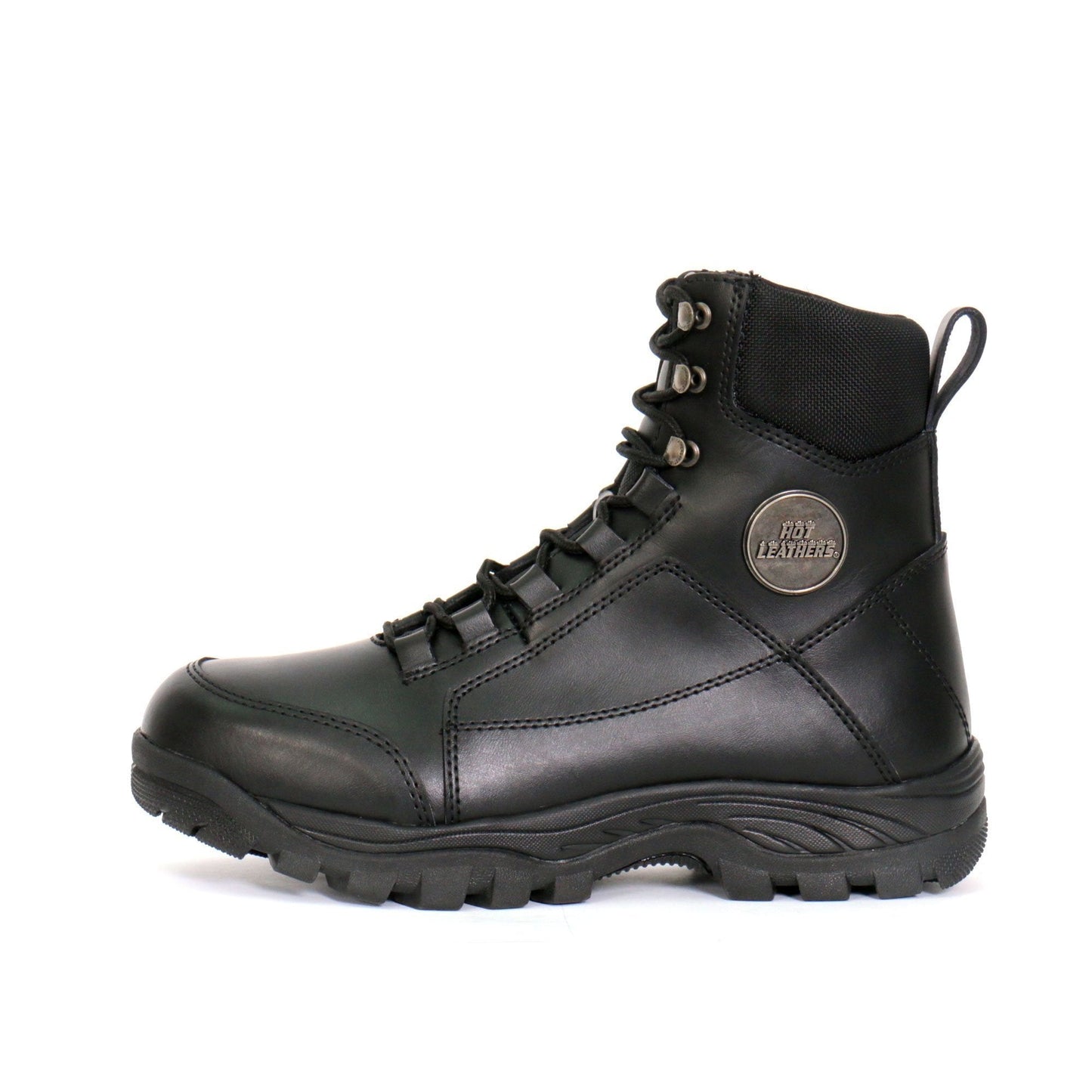 Hot Leathers Men's Black Leather Swat Style Lace Up Boots BTM1010