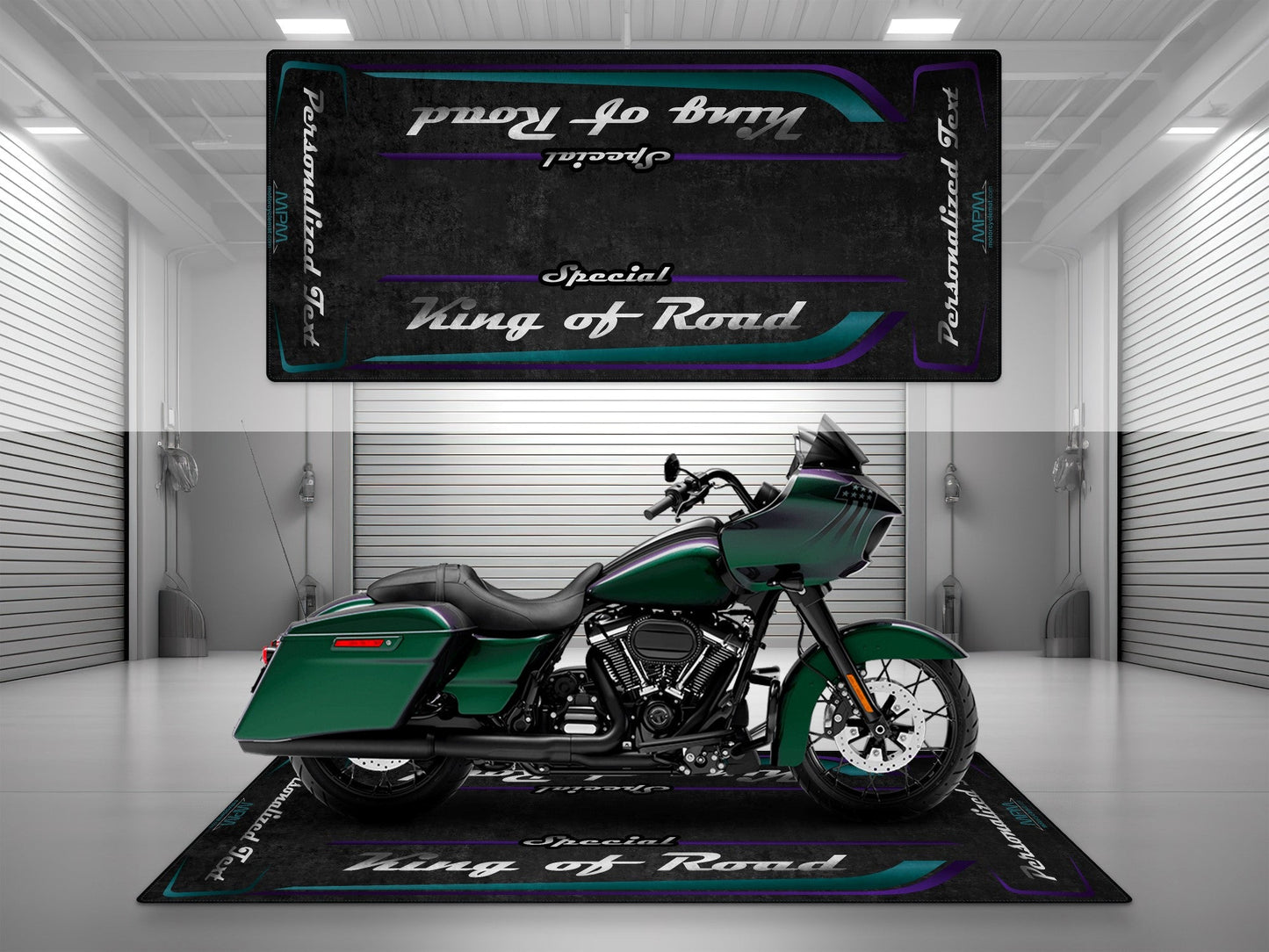 MPM Motorcycle Mat for Cruiser Motorcycle "Special King of Road" - MM7346