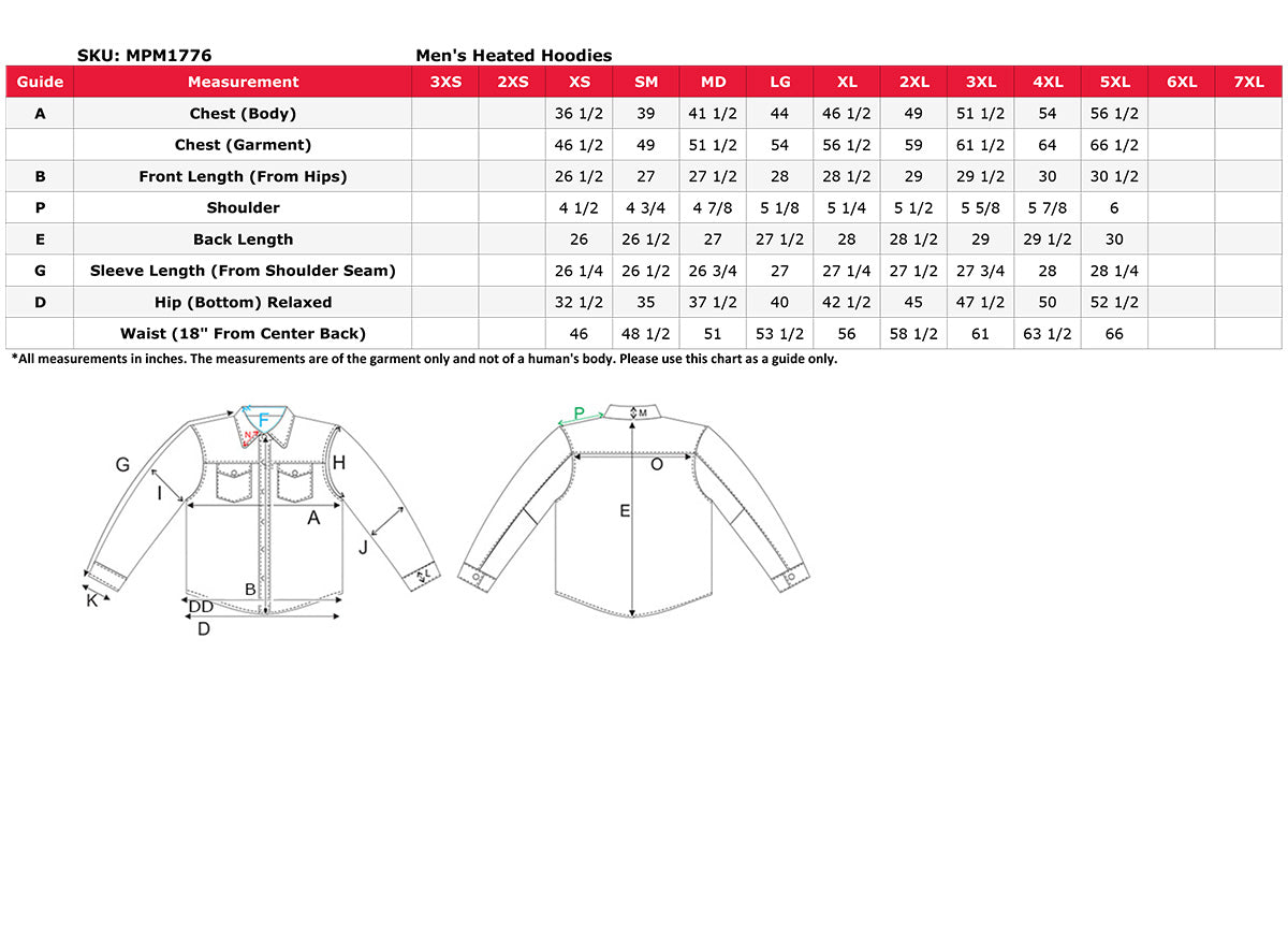 Nexgen Heat NXM1776SET Men's Camouflaged Heated Zipper Hoodies - Warming Camo Hoodie for Hunting w/ Battery