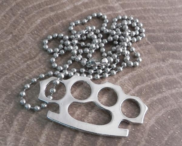 AB34 Brass Knuckle Necklace