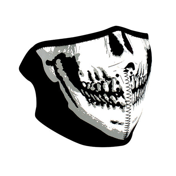 WNFM2HG ZAN® Half Mask- Neoprene- Skull Face- Glow in the Dark