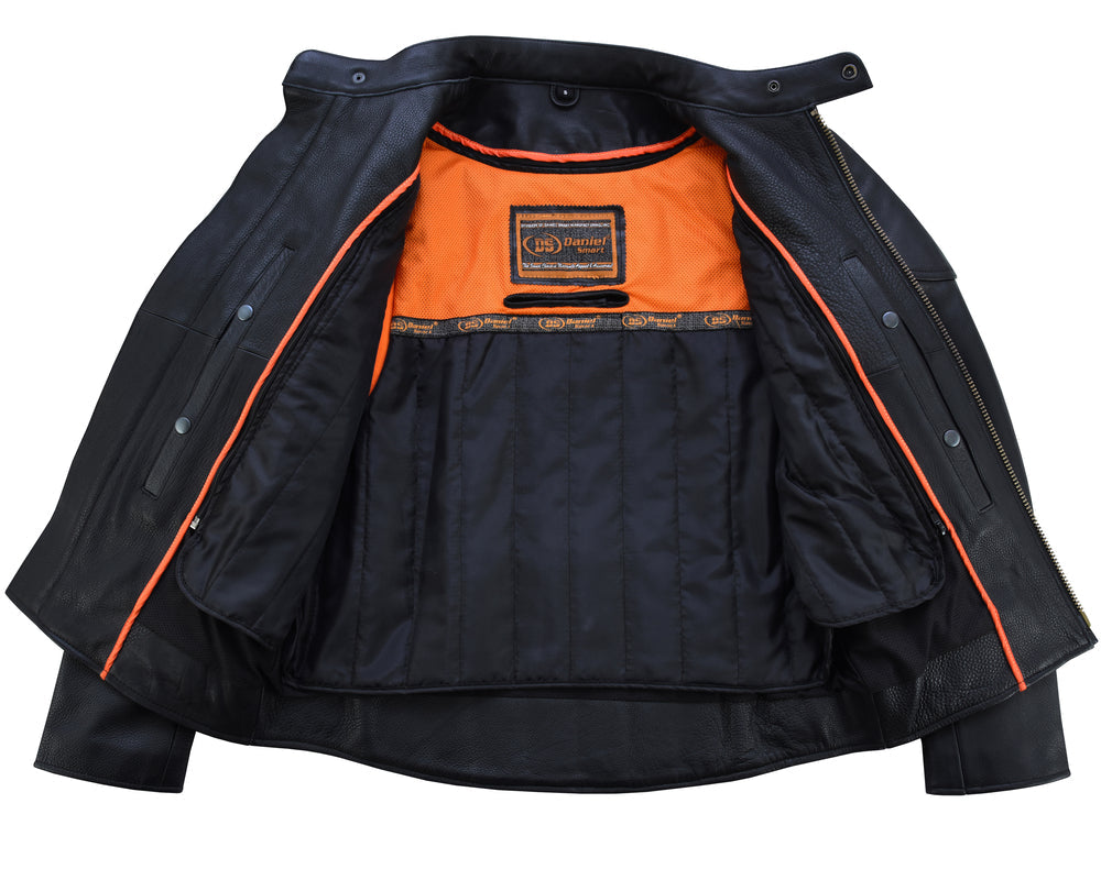 Men's Premium Vented Motorcycle Jacket – Side Laces