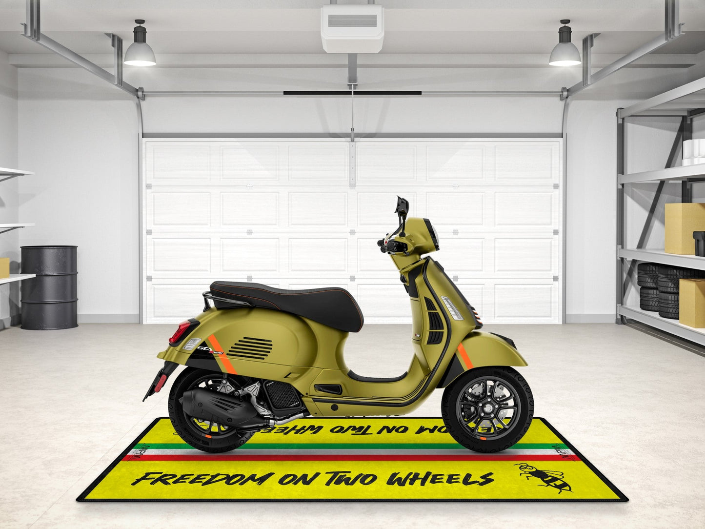 MPM Motorcycle Mat for Vespa (Freedom On Two Wheels) - MM7217