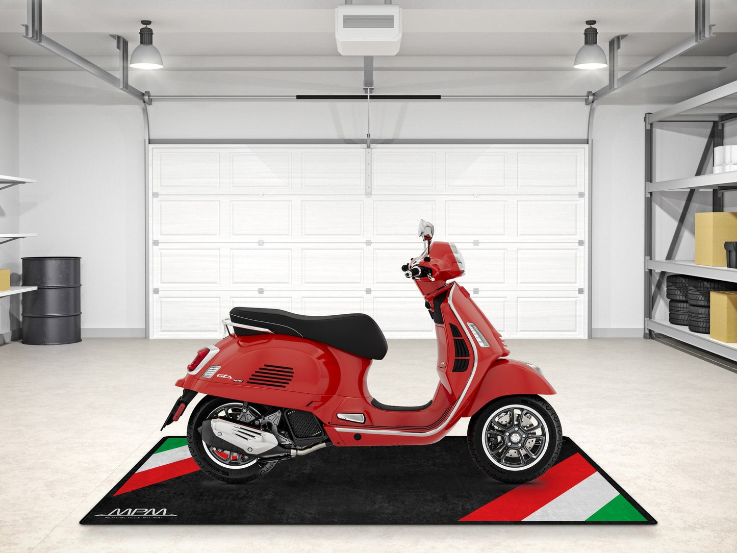 MPM Motorcycle Mat for Vespa Italian Flag- MM7216