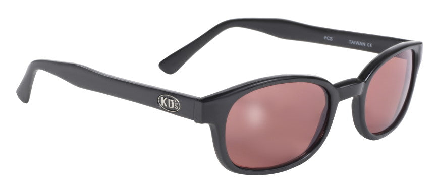 1212 X - KD'S MATTE BLK FRAME/ROSE LENS