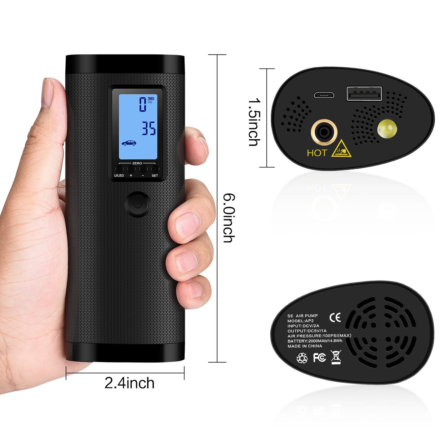 WTF Portable Digital Air Pump