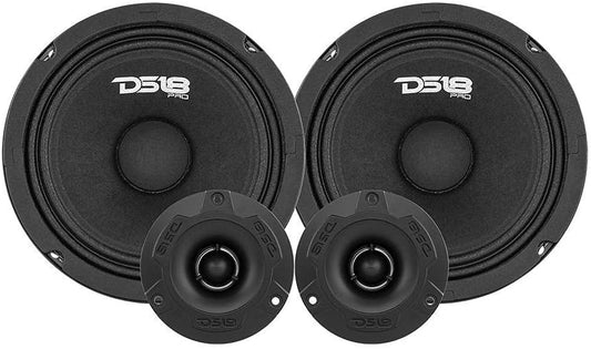 DS18 PRO-GM8.4PK Loudspeaker and Tweeter Package Including a Pair of PRO-GM8.4 + a Pair of PRO-TW1X/BK