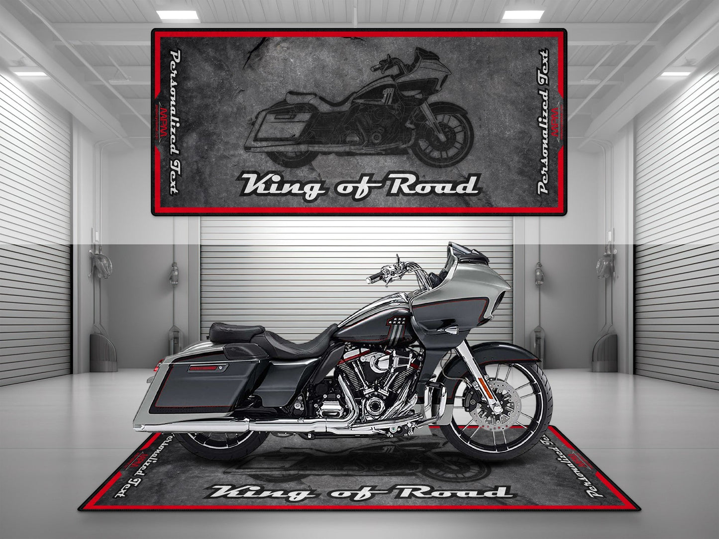 MPM Motorcycle Mat for Cruiser Motorcycle "King of Road" - MM7268