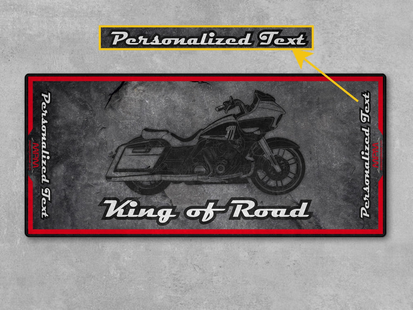 MPM Motorcycle Mat for Cruiser Motorcycle "King of Road" - MM7268