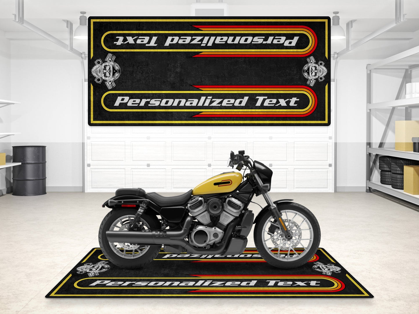 MPM Motorcycle Mat for Cruiser Motorcycle "The Night King" - MM7301
