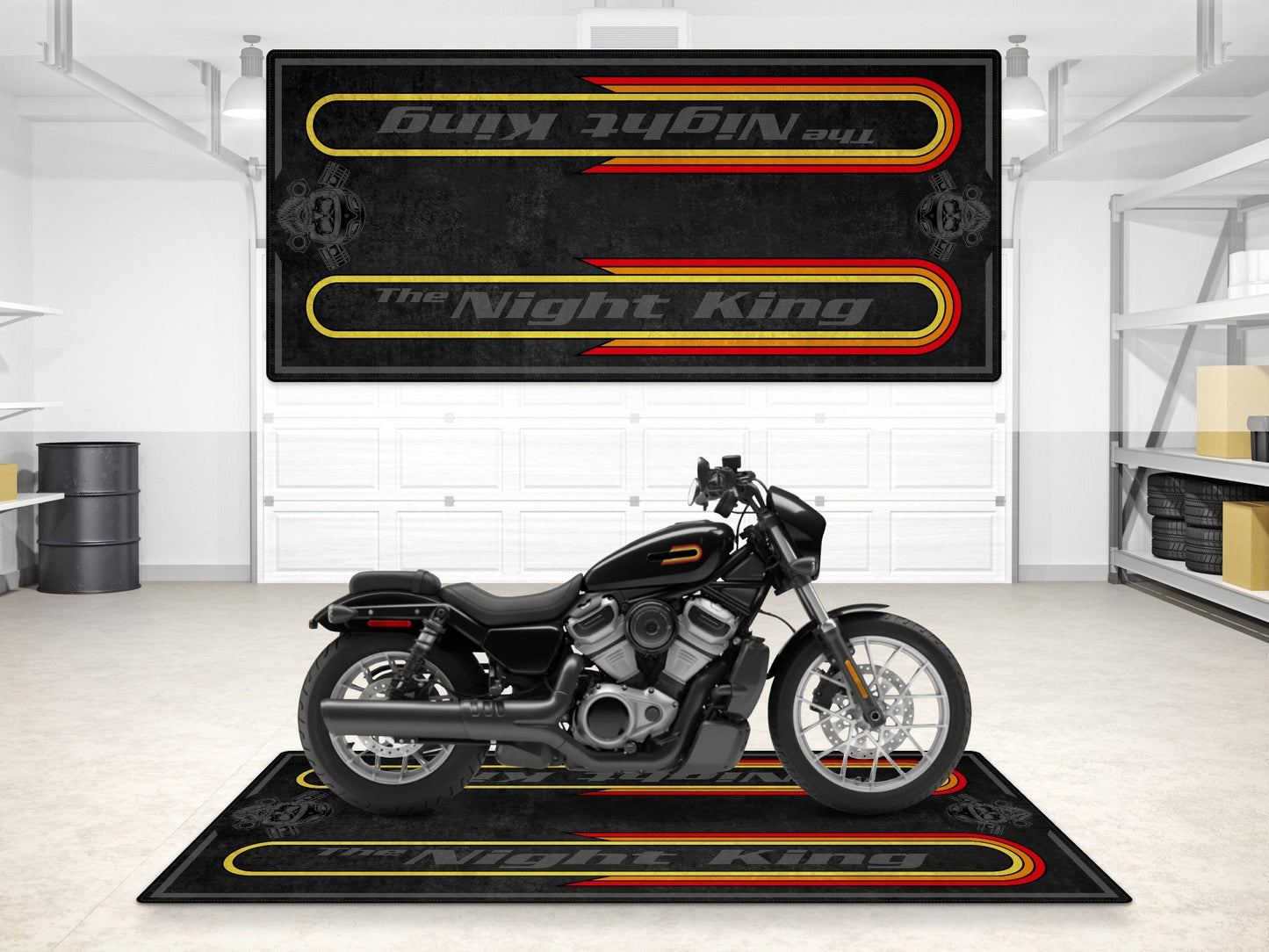 MPM Motorcycle Mat for Cruiser Motorcycle "The Night King" - MM7301
