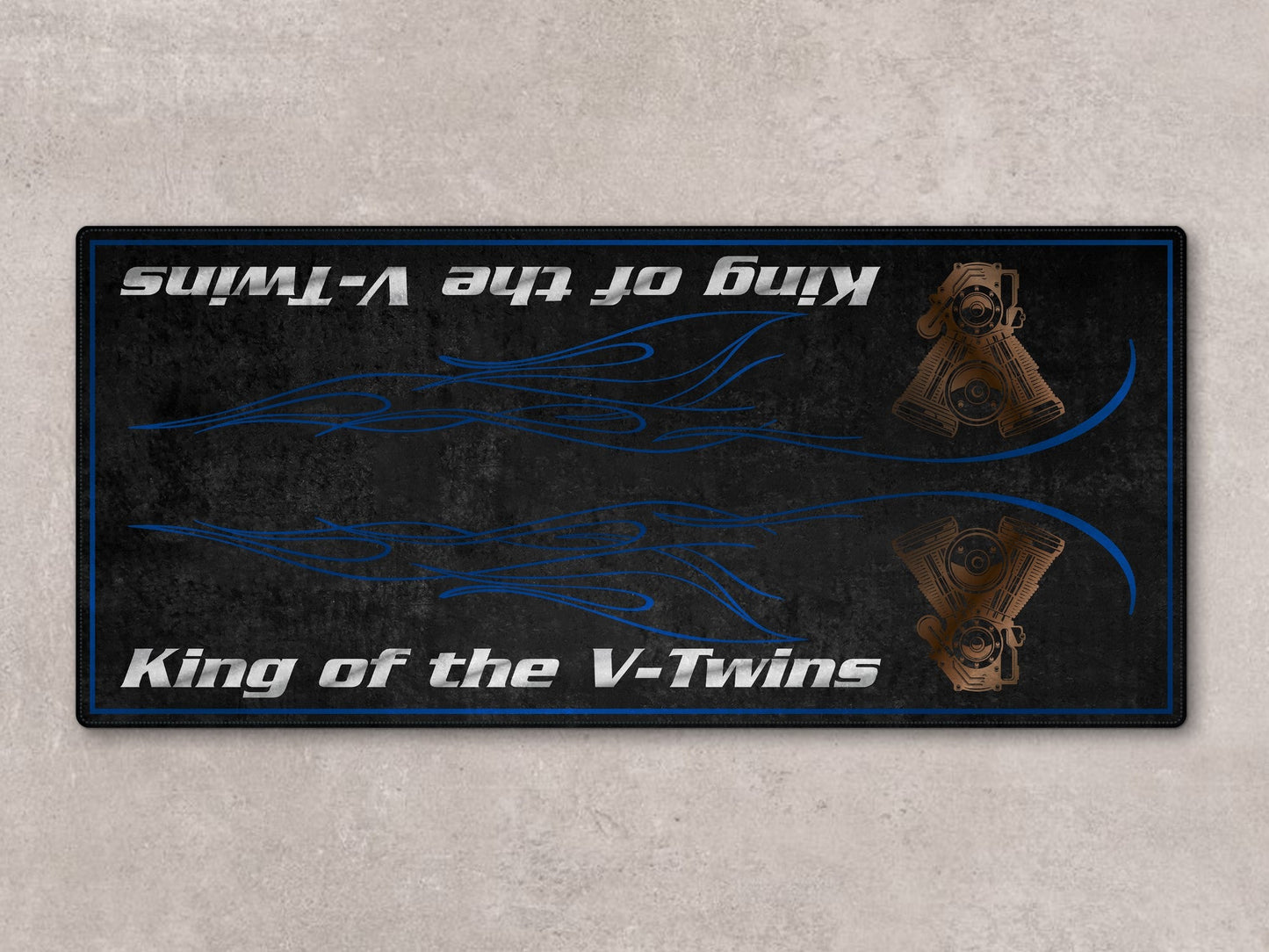 MPM Motorcycle Mat for Cruiser Motorcycle "King of the V-Twins" - MM7302