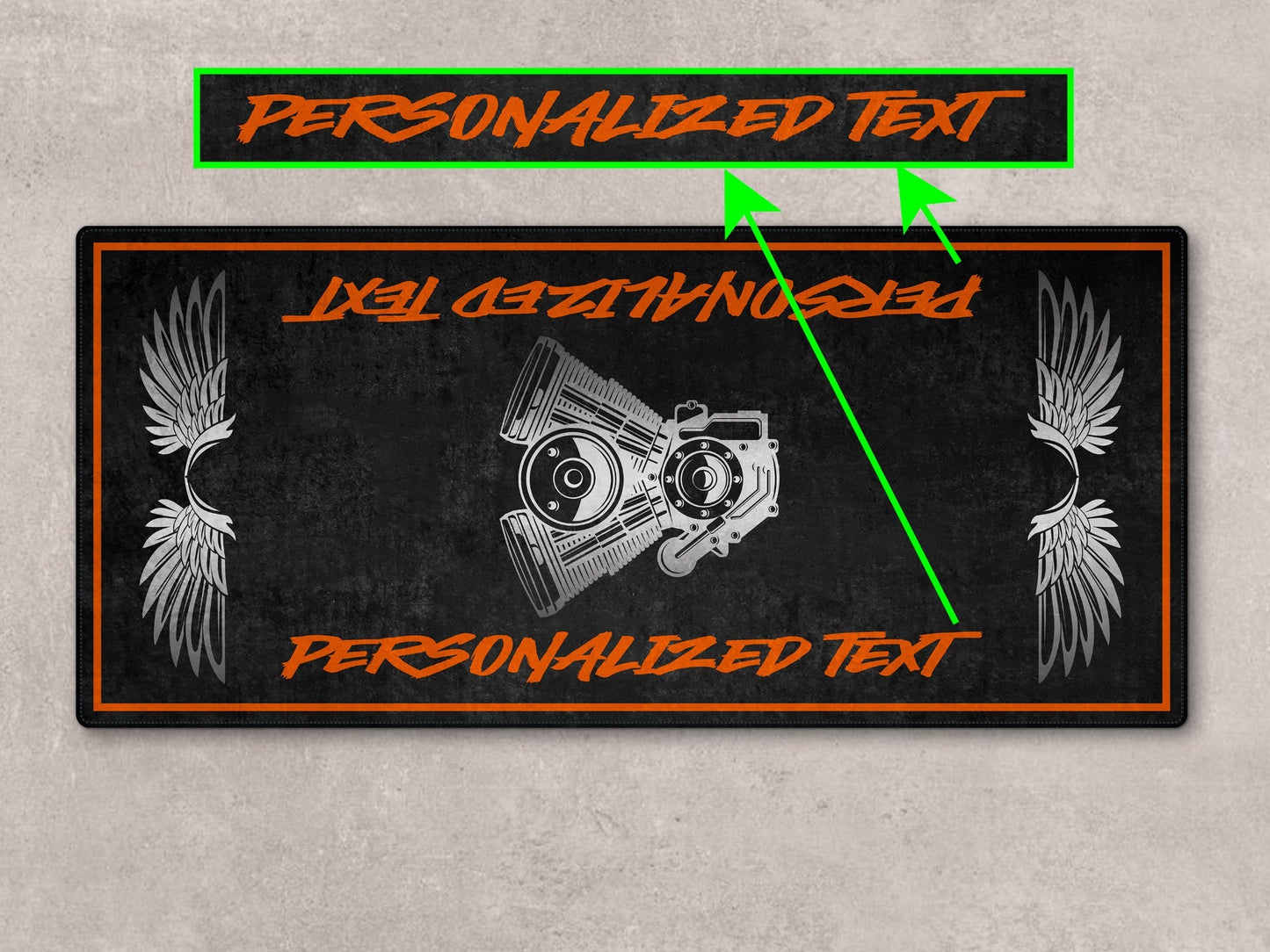 MPM Motorcycle Mat for Cruiser Motorcycle "Ride Your Legend" - MM7303