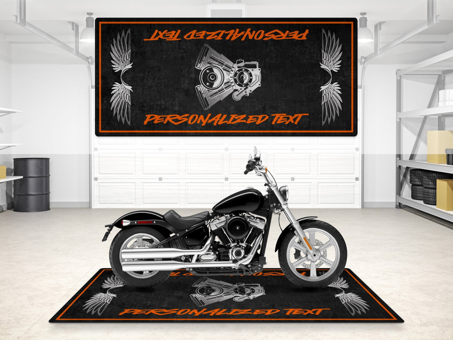 MPM Motorcycle Mat for Cruiser Motorcycle "Ride Your Legend" - MM7303