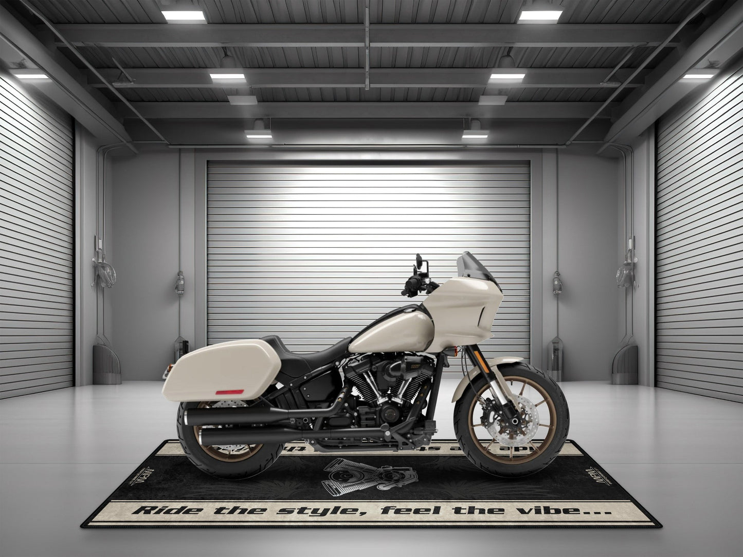 MPM Motorcycle Mat for Cruiser Motorcycle "Ride The Style, Feel The Vibe" - MM7307