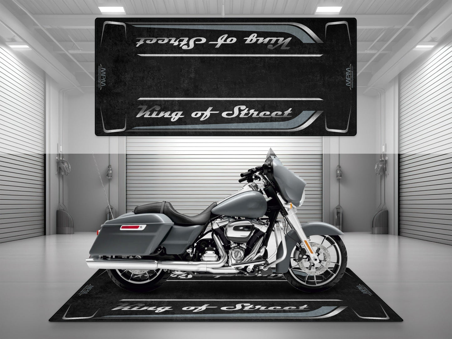 MPM Motorcycle Mat for Cruiser Motorcycle "King of Street" - MM7343