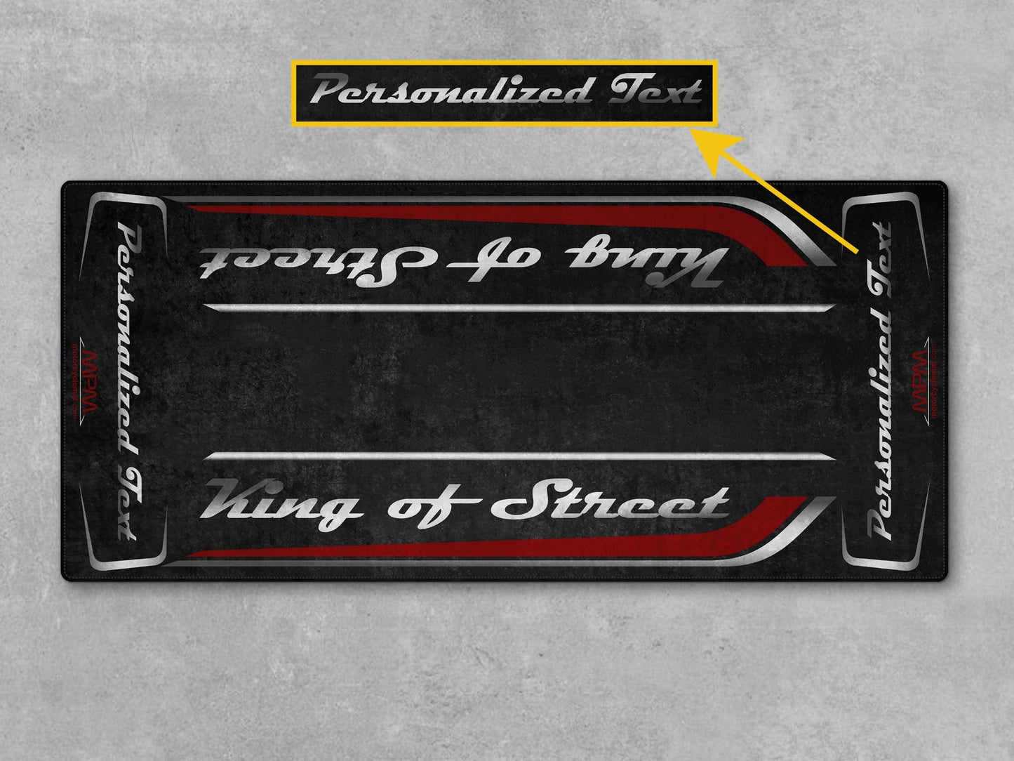 MPM Motorcycle Mat for Cruiser Motorcycle "King of Street" - MM7343