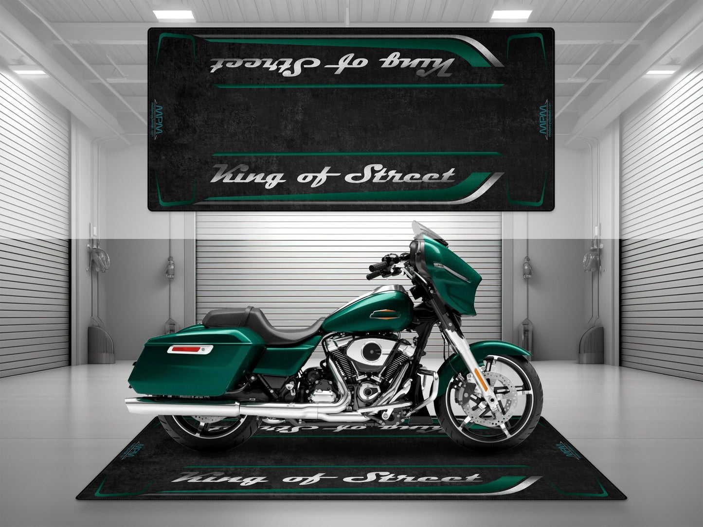MPM Motorcycle Mat for Cruiser Motorcycle "King of Street" - MM7343