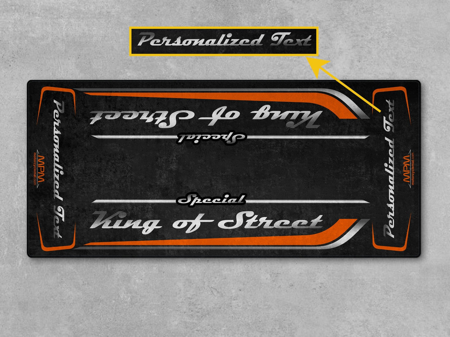 MPM Motorcycle Mat for Cruiser Motorcycle "Special King of Street" - MM7345