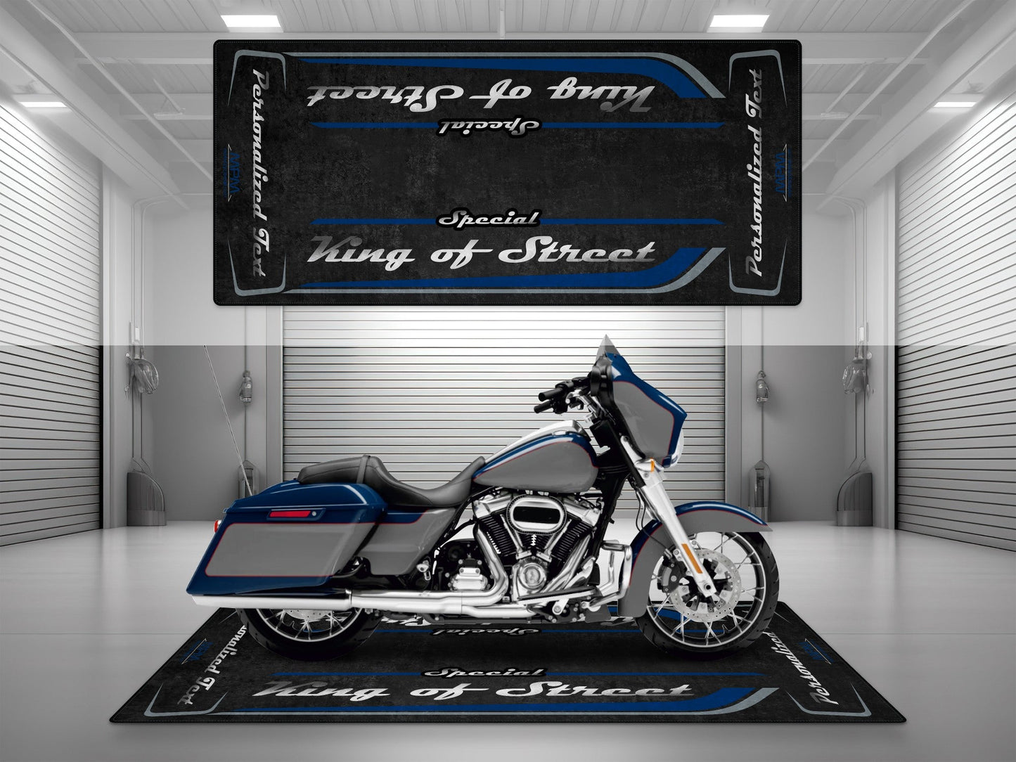 MPM Motorcycle Mat for Cruiser Motorcycle "Special King of Street" - MM7345