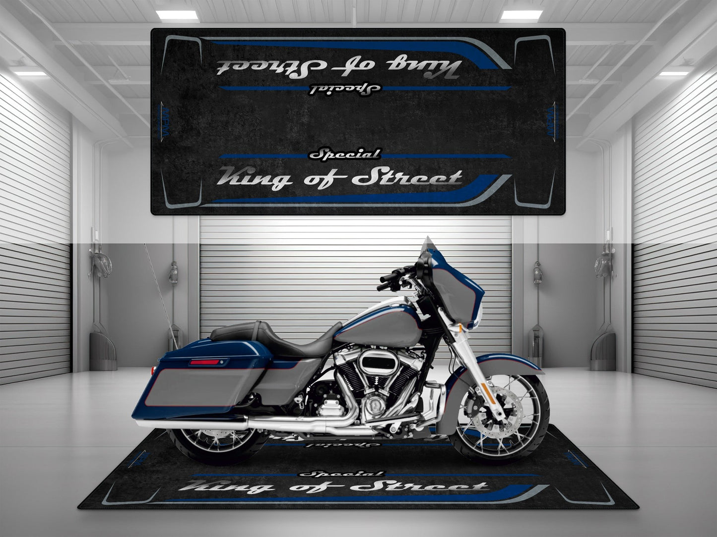 MPM Motorcycle Mat for Cruiser Motorcycle "Special King of Street" - MM7345