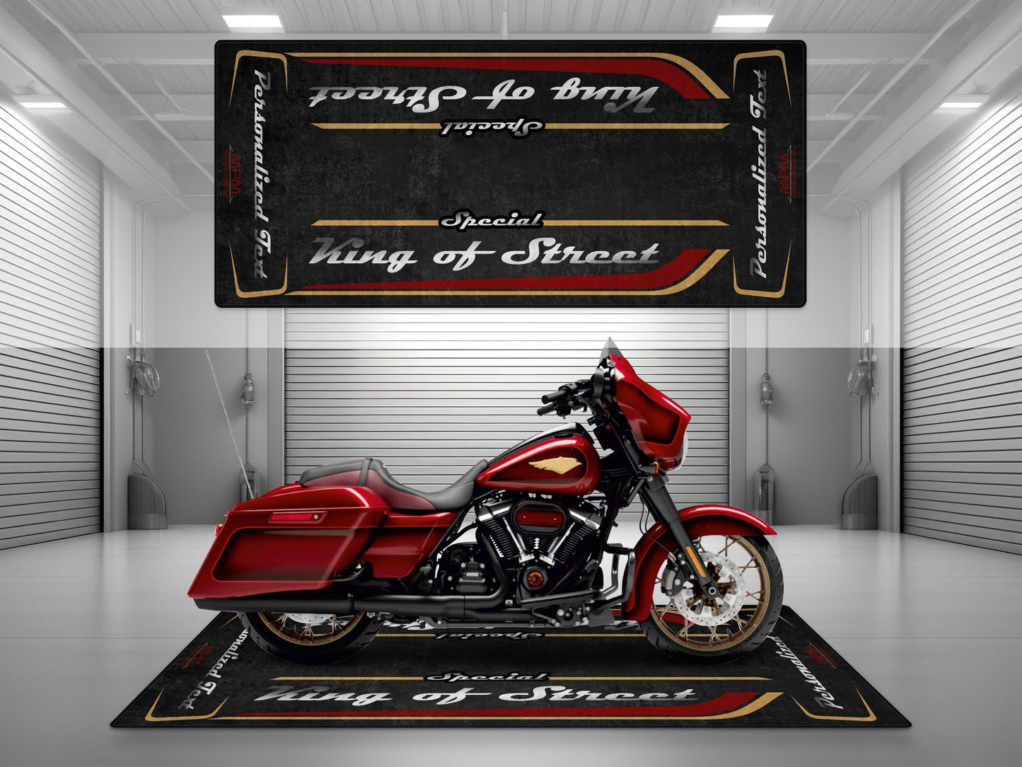 MPM Motorcycle Mat for Cruiser Motorcycle "Special King of Street" - MM7345