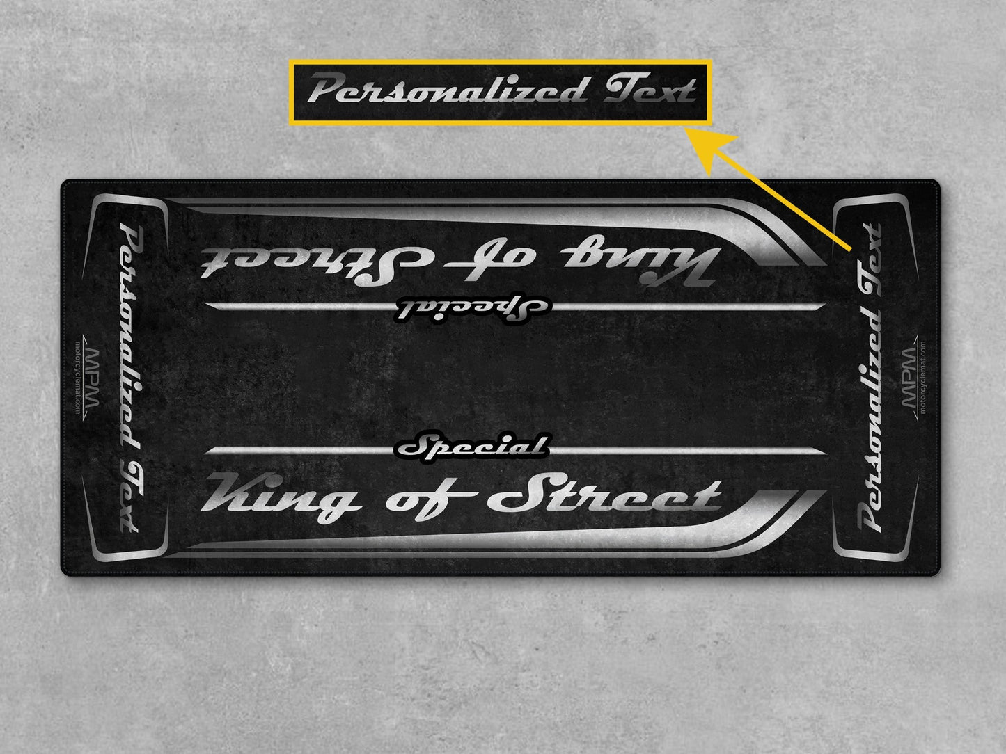 MPM Motorcycle Mat for Cruiser Motorcycle "Special King of Street" - MM7345