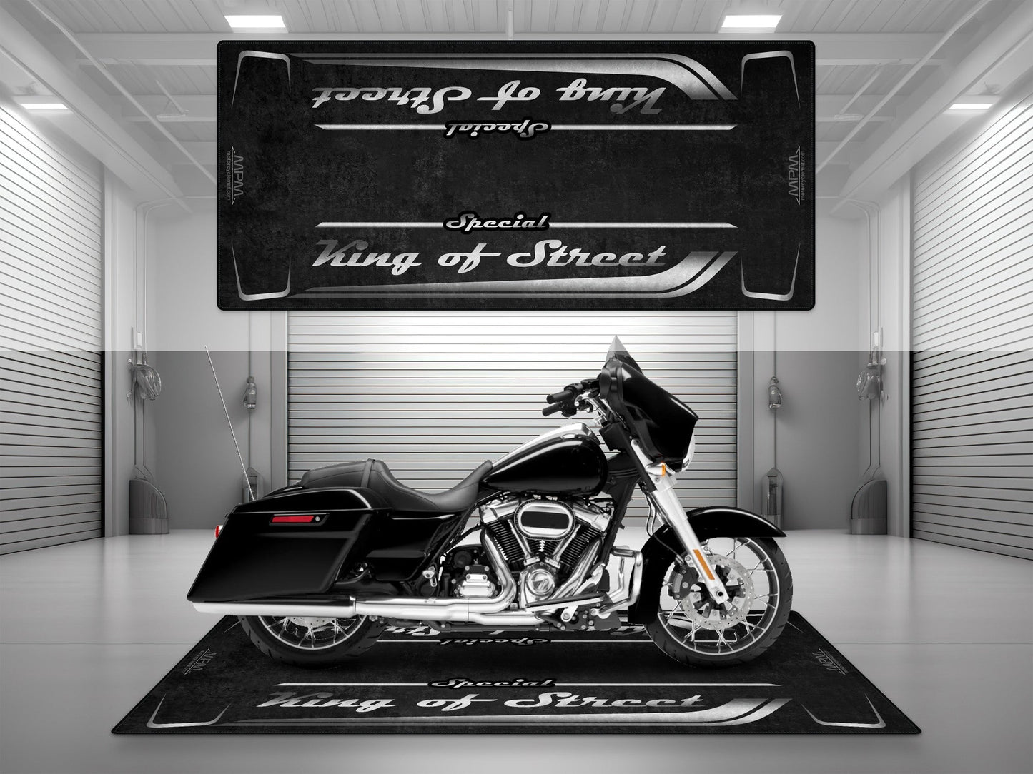 MPM Motorcycle Mat for Cruiser Motorcycle "Special King of Street" - MM7345