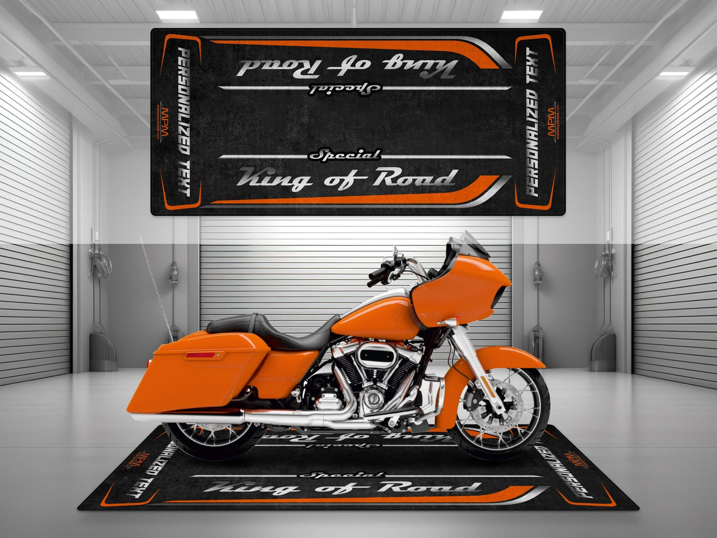 MPM Motorcycle Mat for Cruiser Motorcycle "Special King of Road" - MM7346