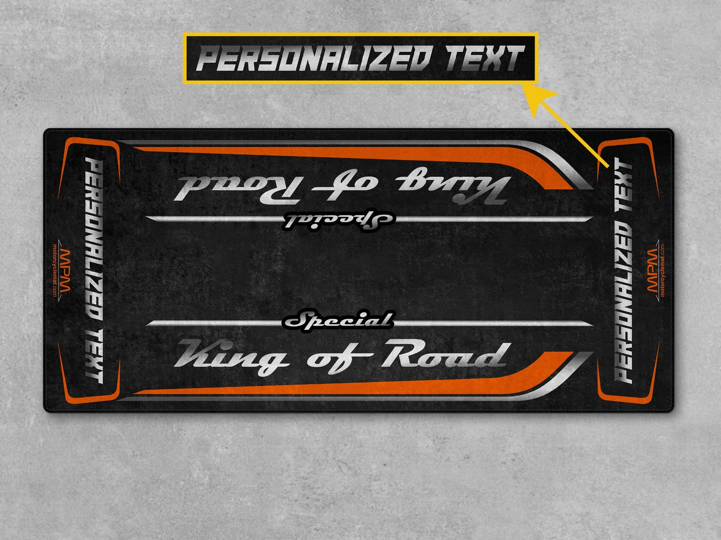 MPM Motorcycle Mat for Cruiser Motorcycle "Special King of Road" - MM7346
