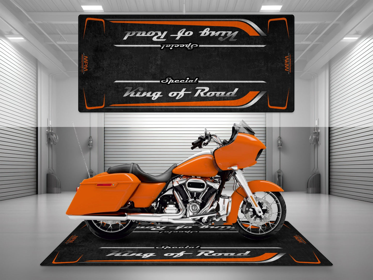 MPM Motorcycle Mat for Cruiser Motorcycle "Special King of Road" - MM7346