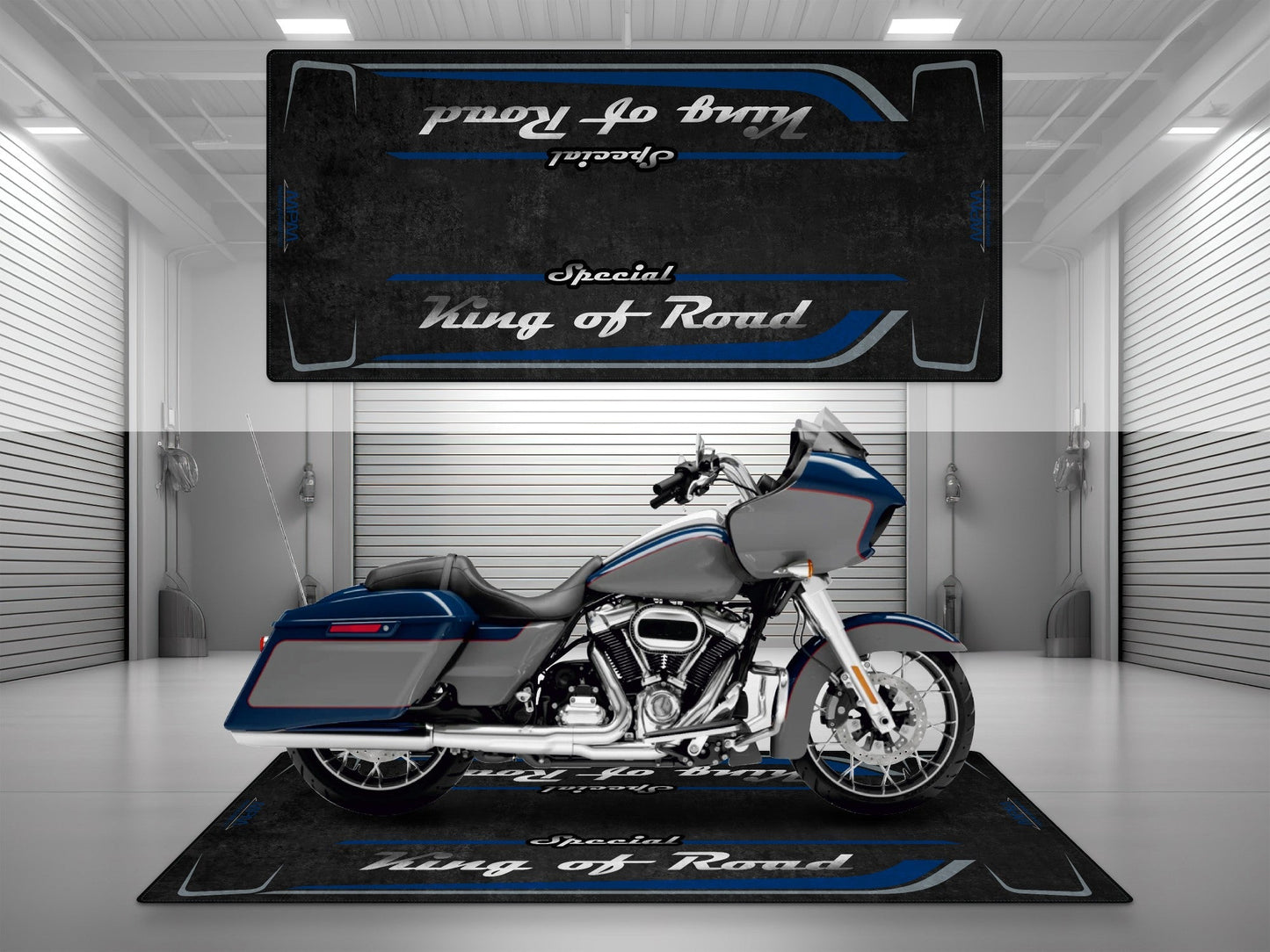 MPM Motorcycle Mat for Cruiser Motorcycle "Special King of Road" - MM7346