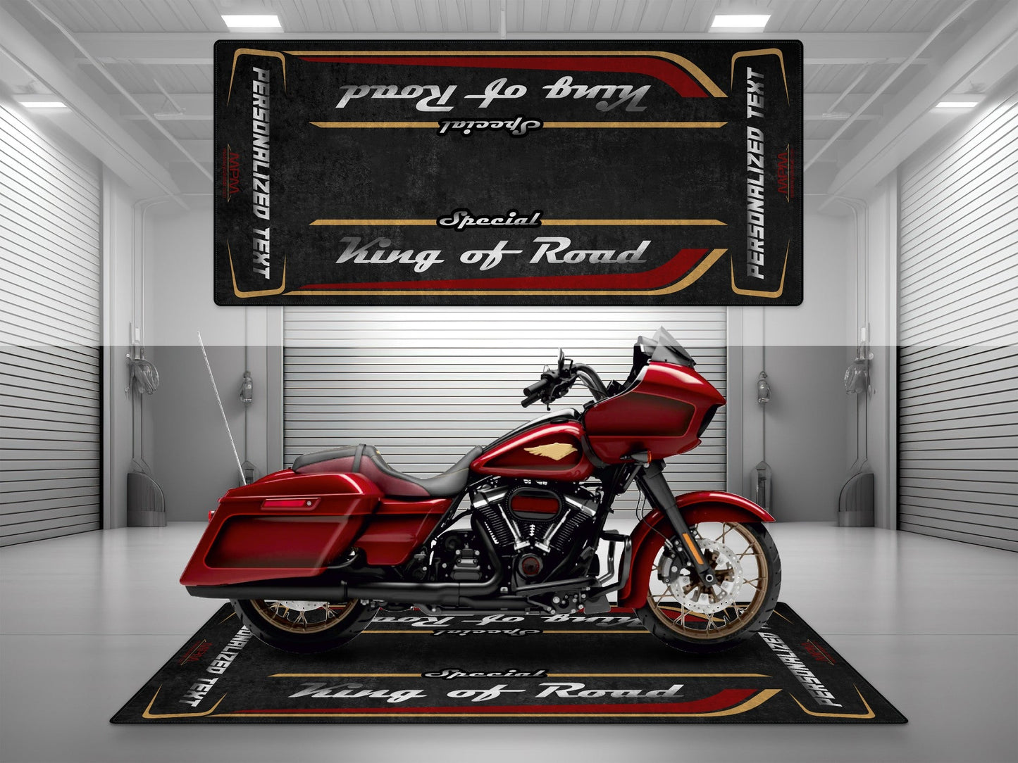 MPM Motorcycle Mat for Cruiser Motorcycle "Special King of Road" - MM7346