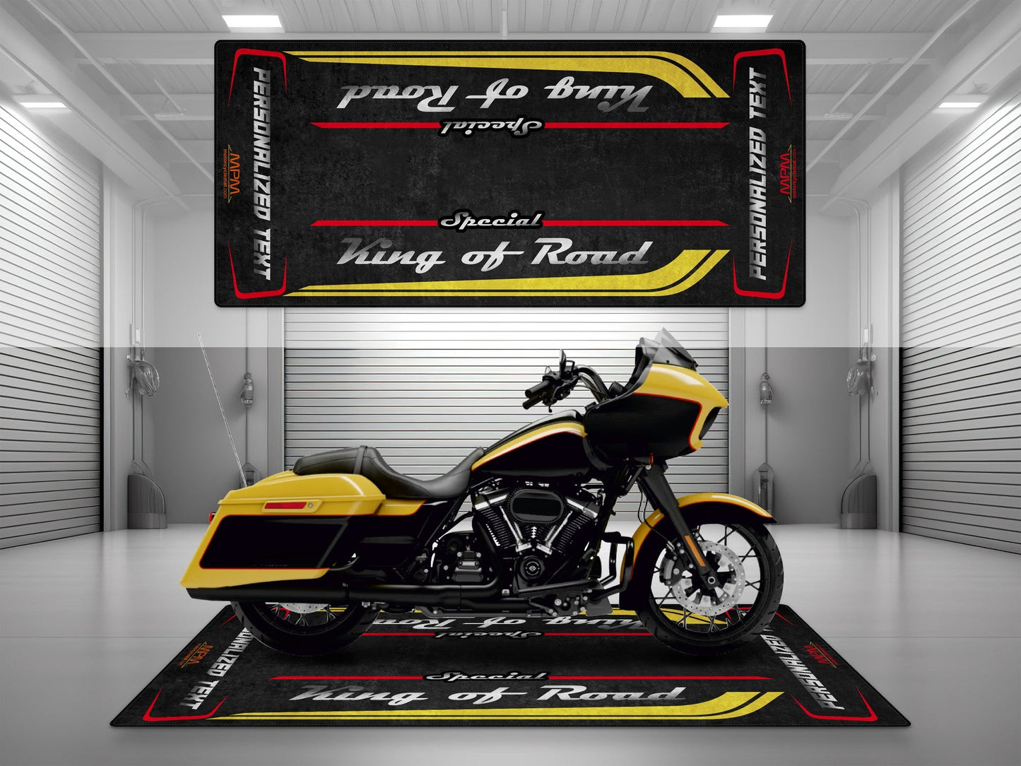 MPM Motorcycle Mat for Cruiser Motorcycle "Special King of Road" - MM7346
