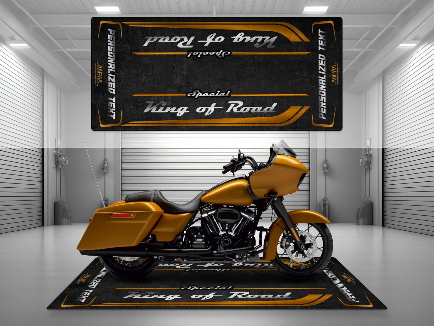 MPM Motorcycle Mat for Cruiser Motorcycle "Special King of Road" - MM7346
