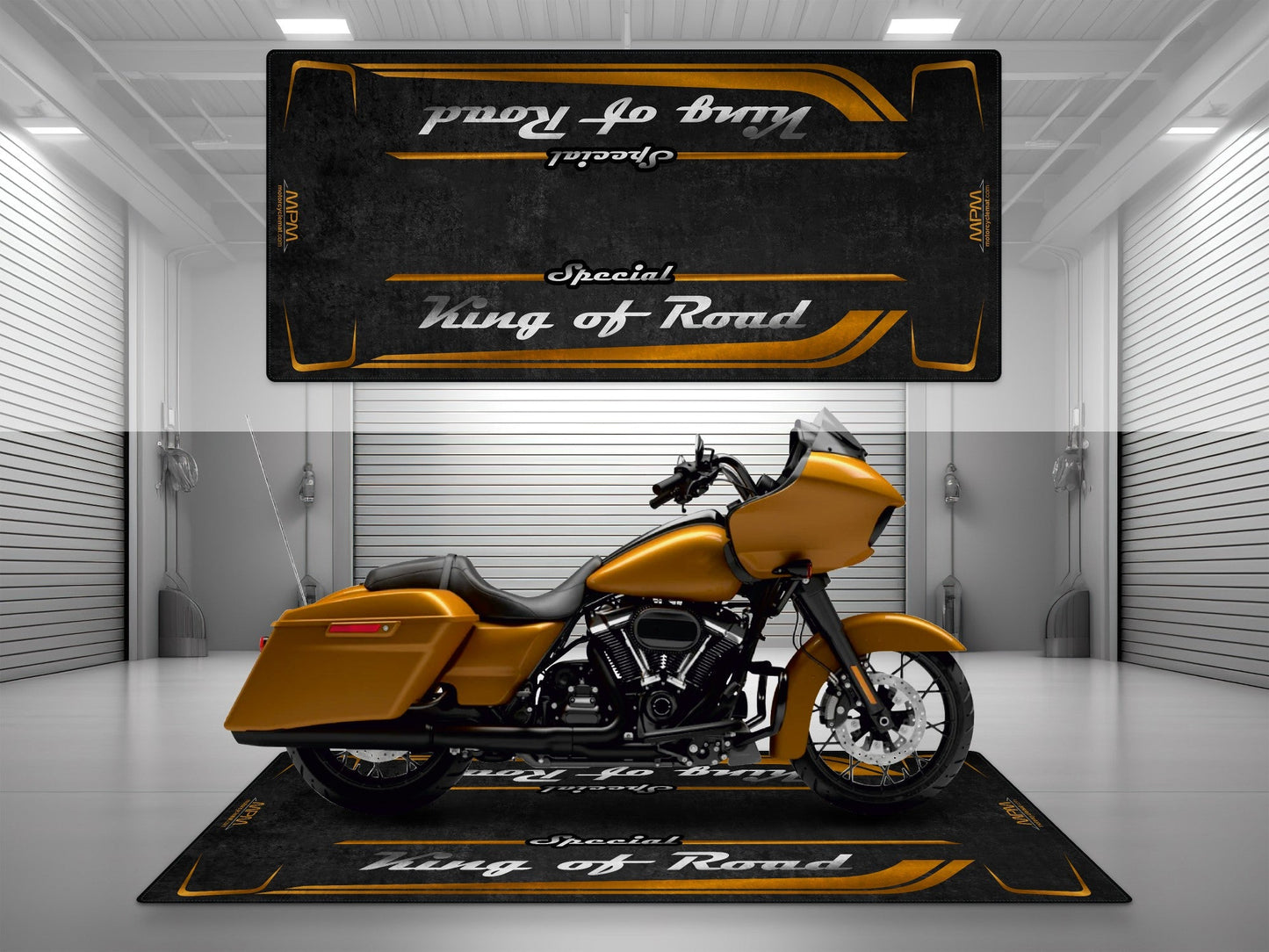 MPM Motorcycle Mat for Cruiser Motorcycle "Special King of Road" - MM7346