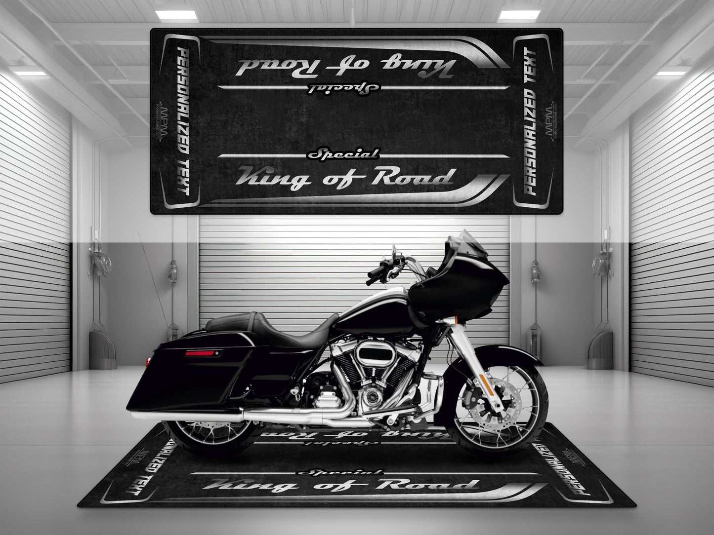MPM Motorcycle Mat for Cruiser Motorcycle "Special King of Road" - MM7346
