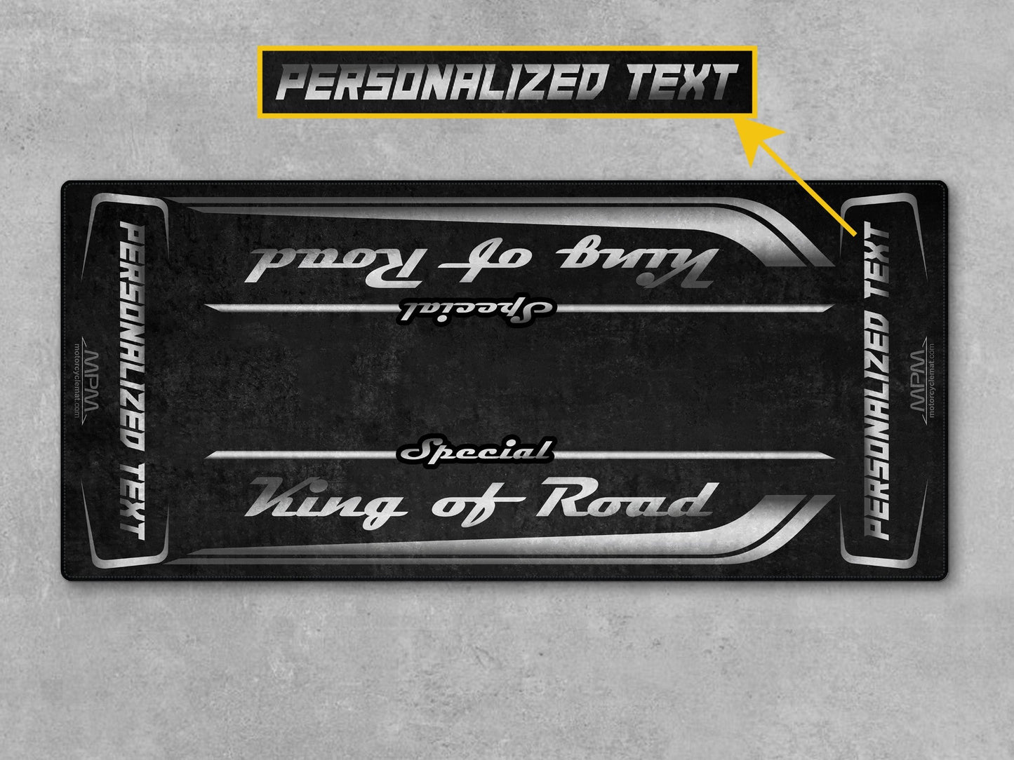 MPM Motorcycle Mat for Cruiser Motorcycle "Special King of Road" - MM7346
