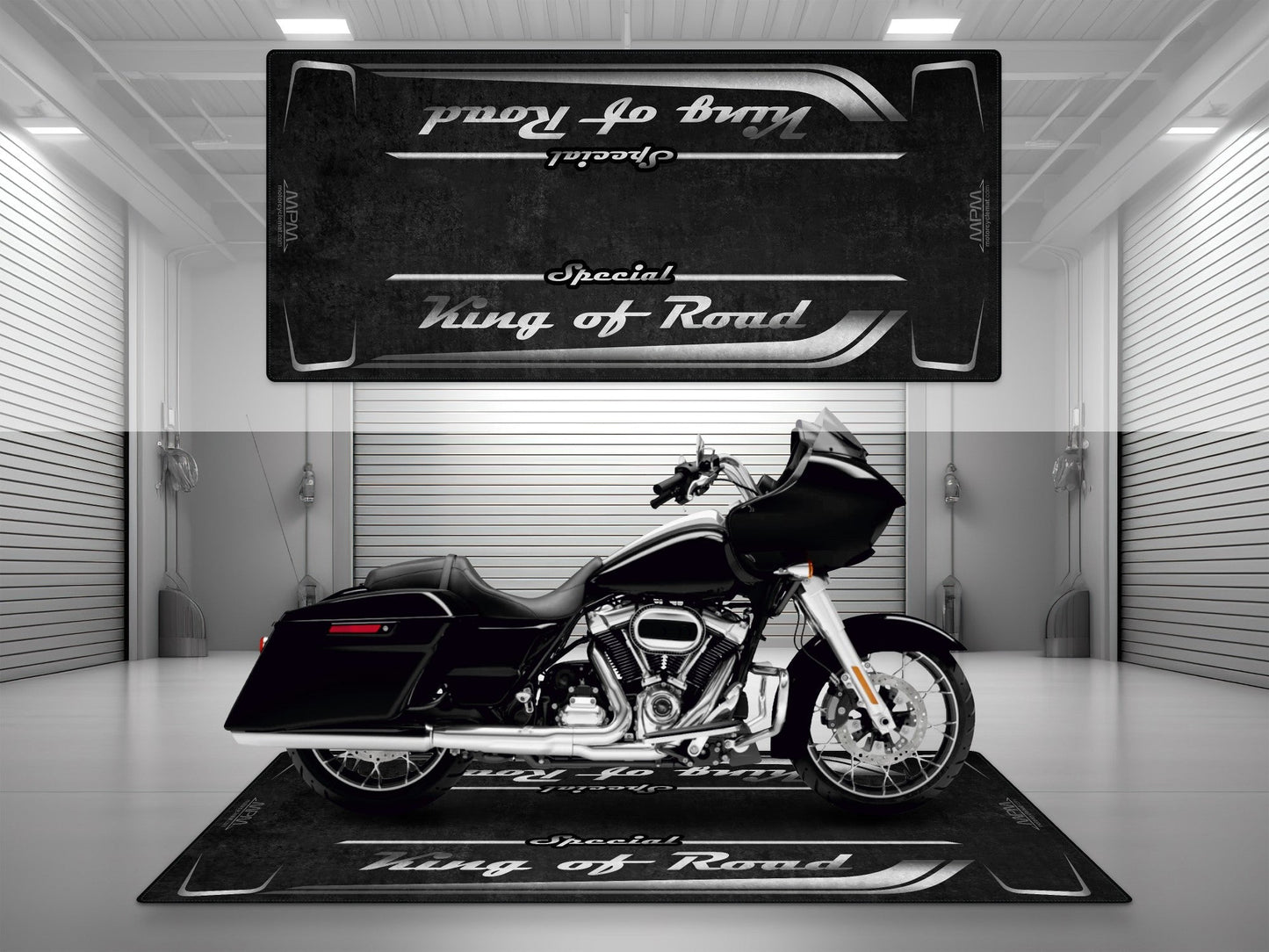 MPM Motorcycle Mat for Cruiser Motorcycle "Special King of Road" - MM7346